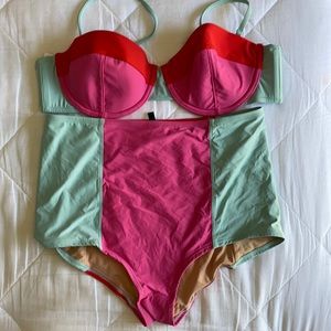 High rise bikini set